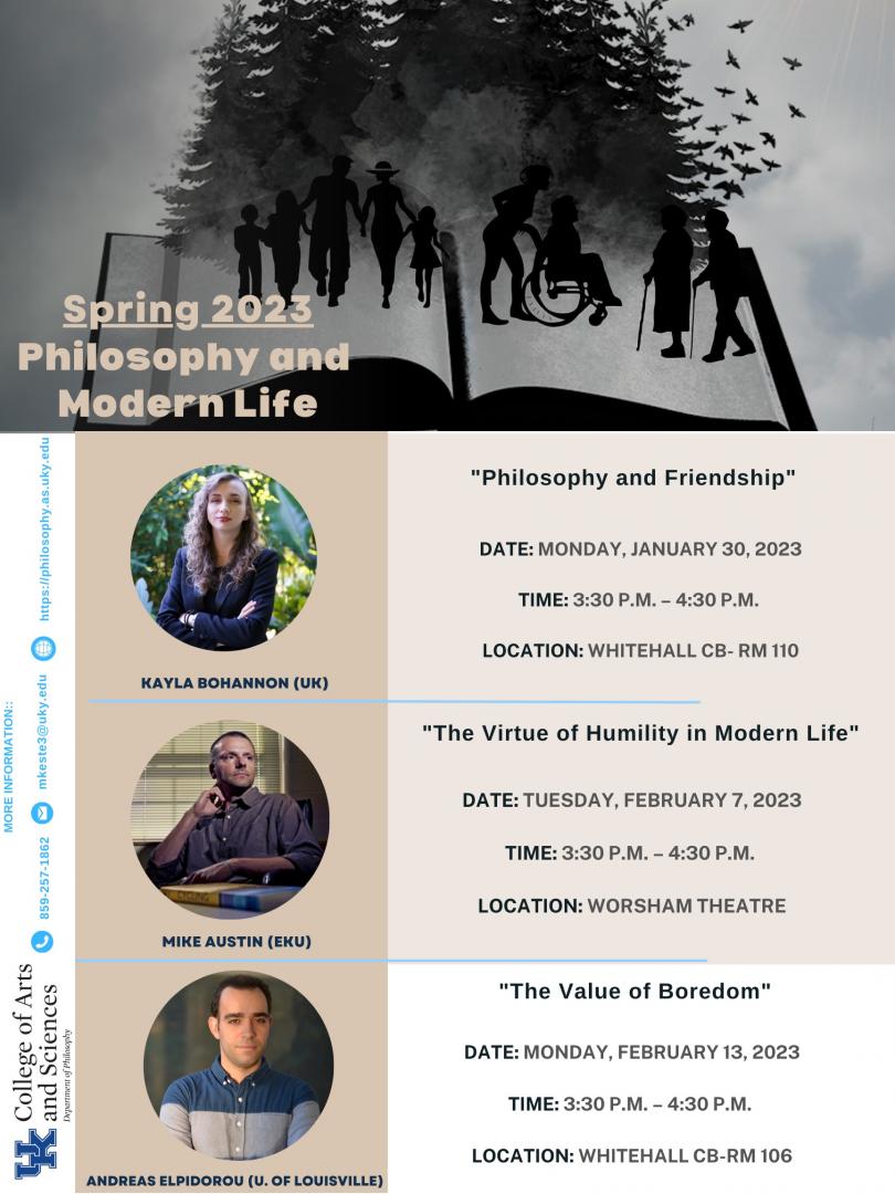 Spring 23- Philosophy &amp; Modern Life